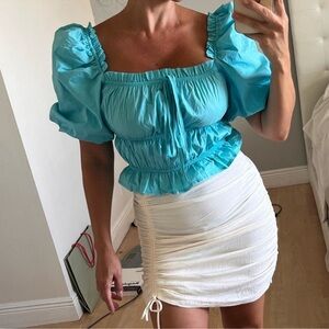 ZARA DRAPED MINI SKIRT